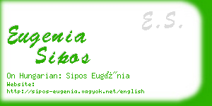 eugenia sipos business card